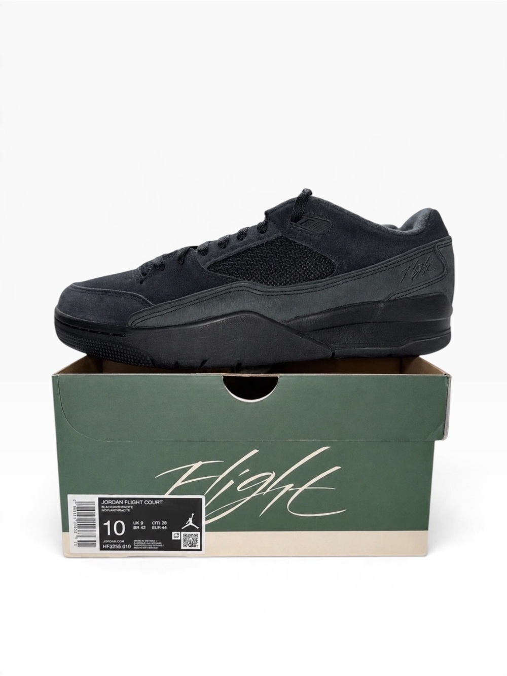 Jordan Flight Court Black Anthracite Men’s Size 10 HF3255-010 NEW IN BOX
